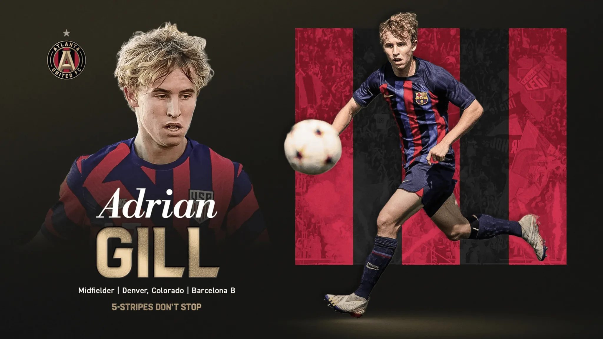 搜狐体育-亚特兰大联官方：巴萨20岁中场吉尔加盟球队，签约至2027年